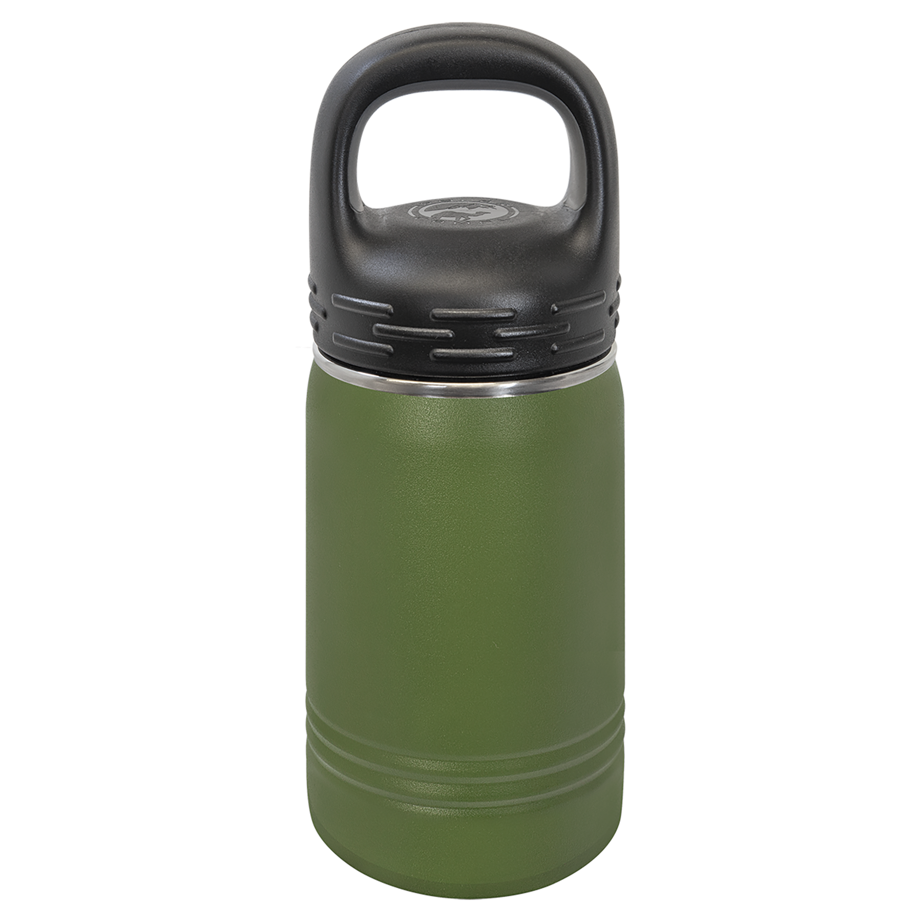 Olive Green 12 oz. Powder Coated Water Bottle