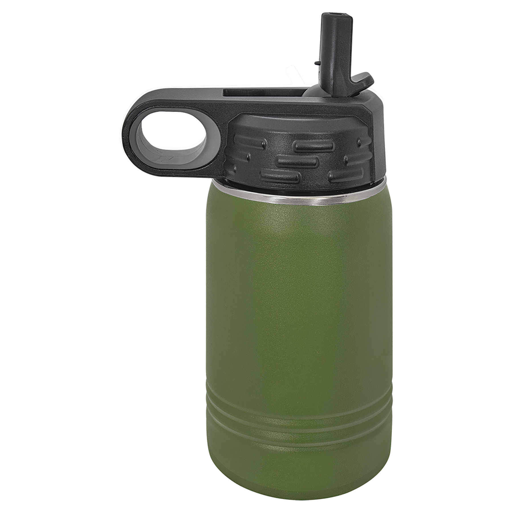 Olive Green 12 oz. Powder Coated Water Bottle