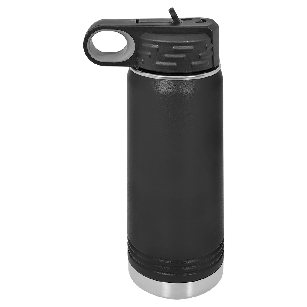 Black 20 oz. Powder Coated Water Bottle blank-preview