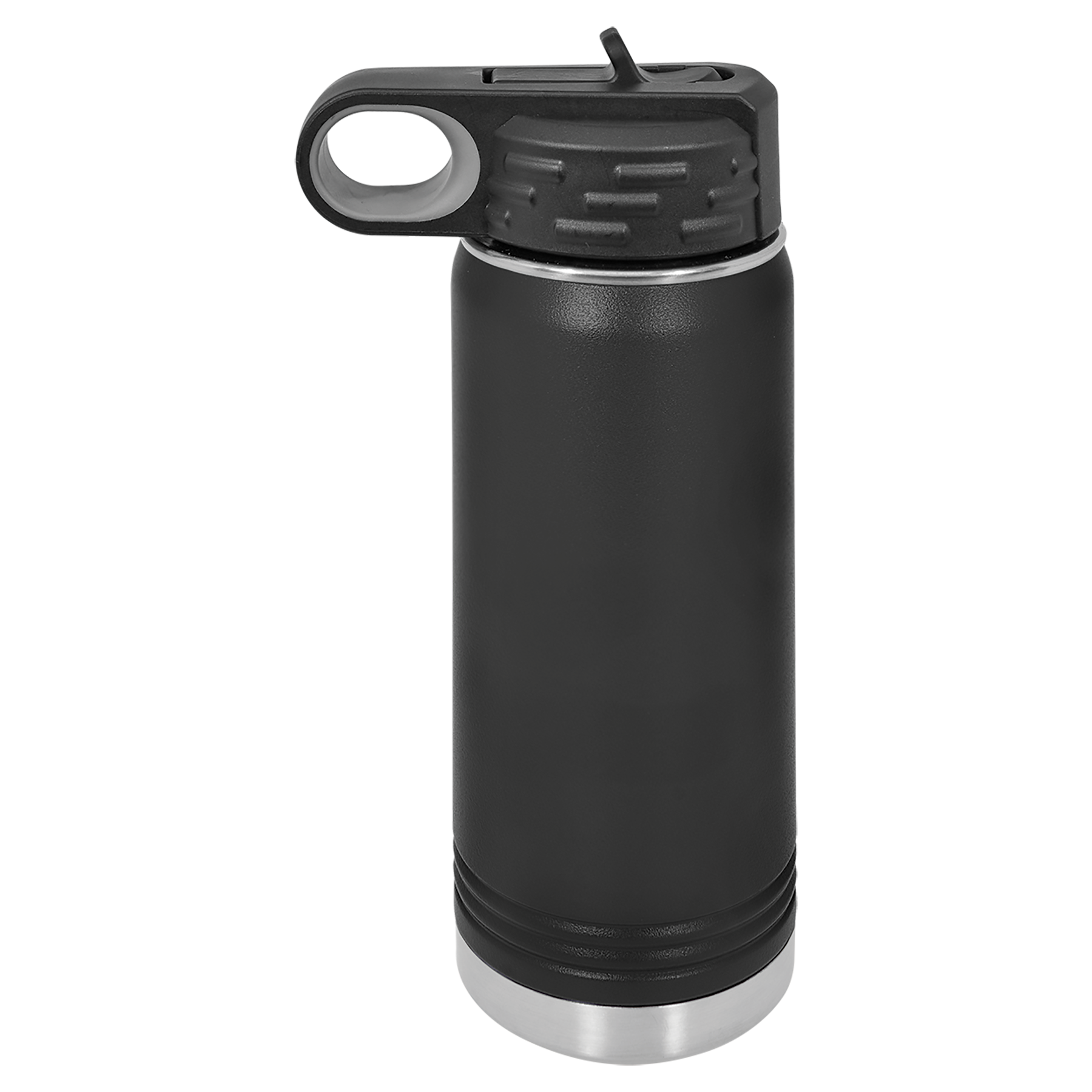 Black 20 oz. Powder Coated Water Bottle blank-preview