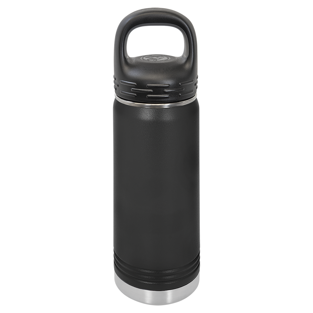 Black 20 oz. Powder Coated Water Bottle