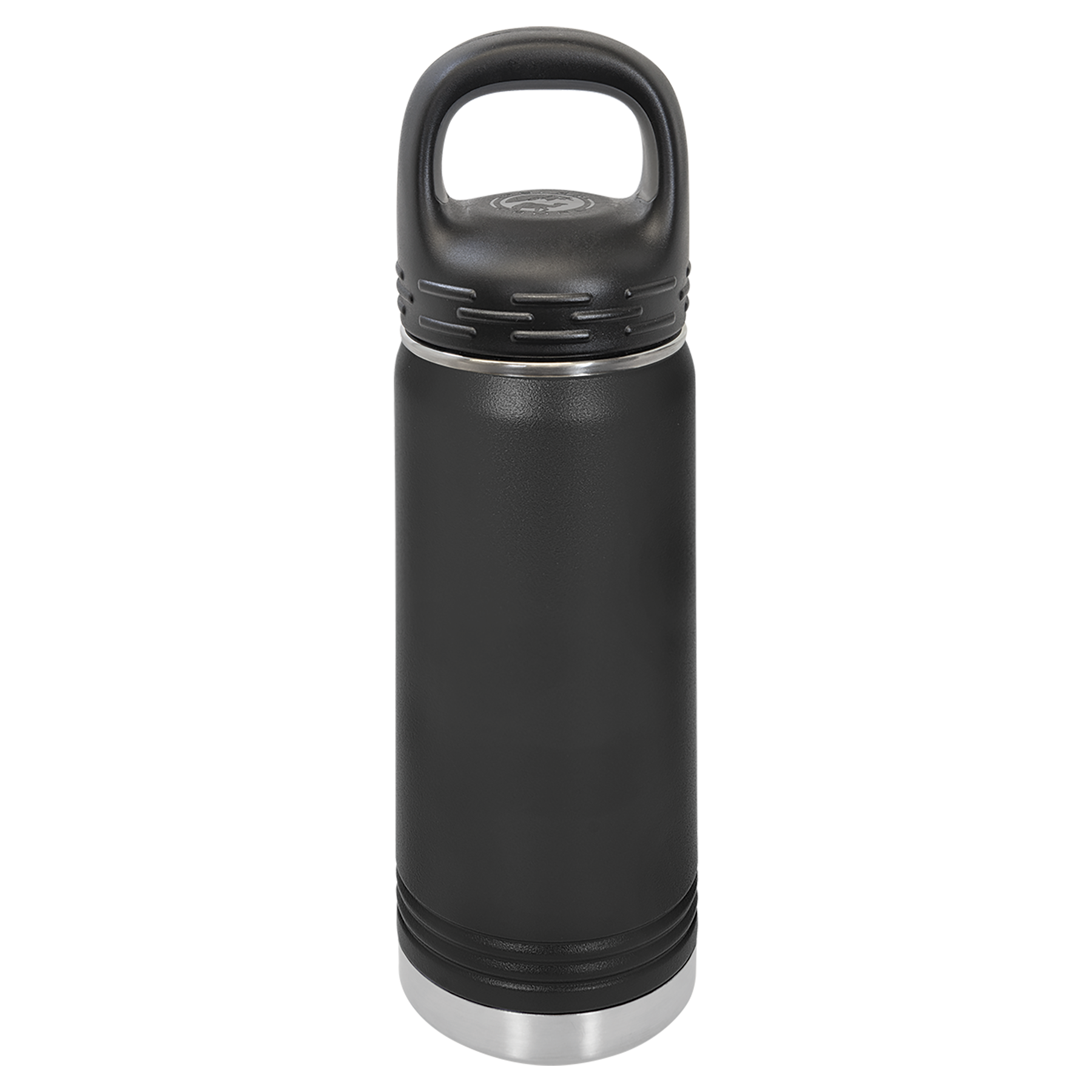 Black 20 oz. Powder Coated Water Bottle