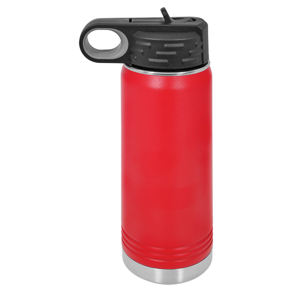 Red 20 oz. Powder Coated Water Bottle blank-preview