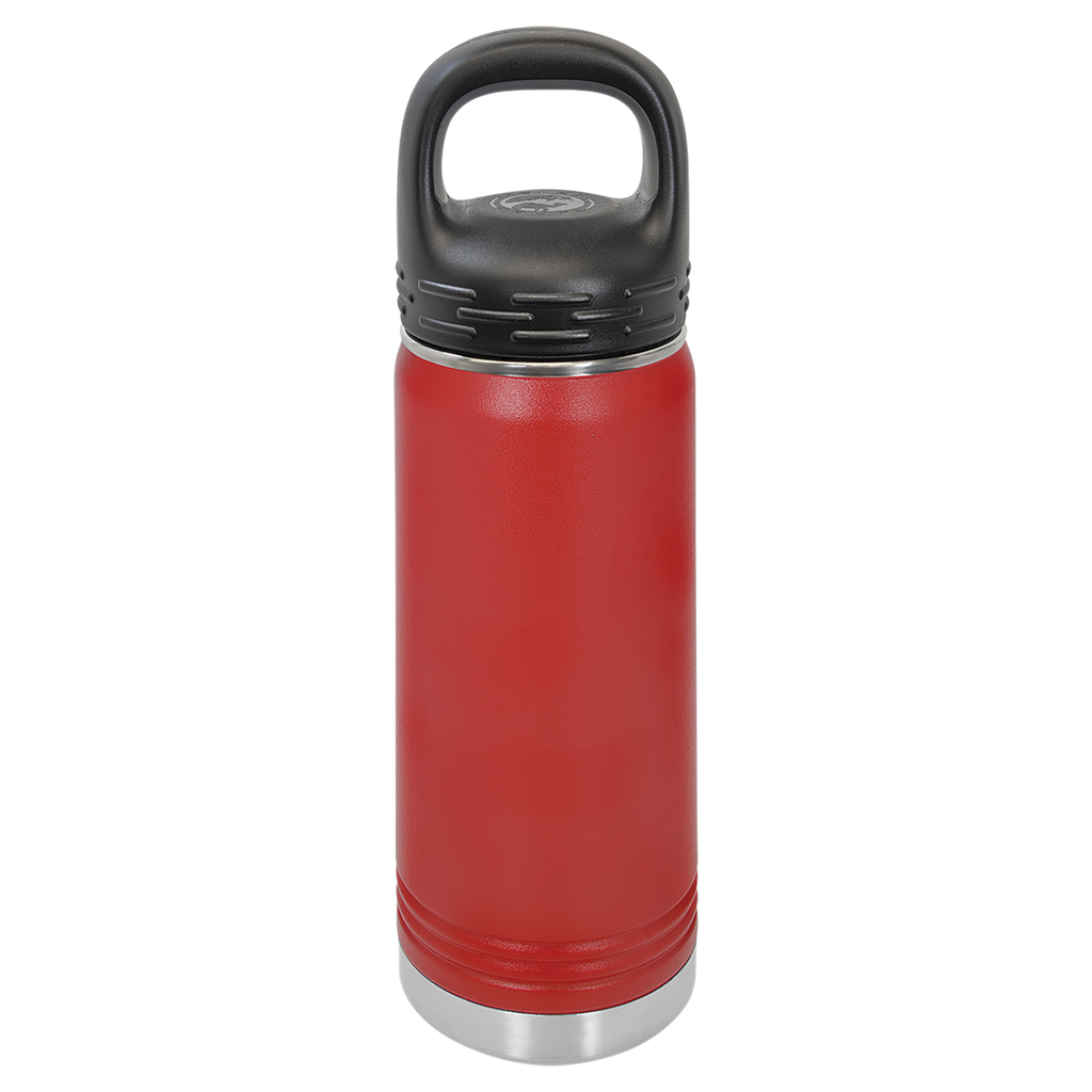 Red 20 oz. Powder Coated Water Bottle