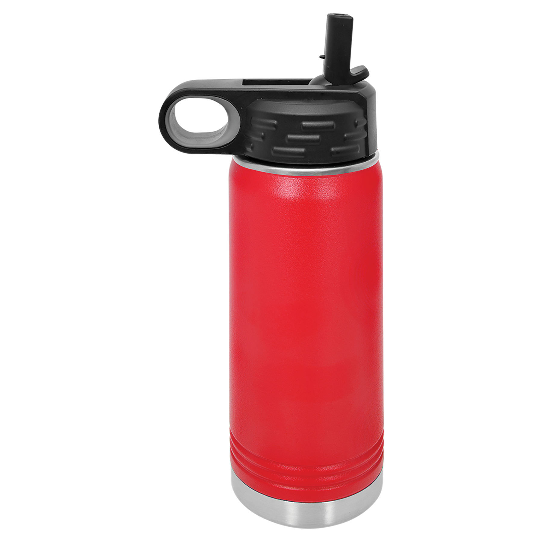 Red 20 oz. Powder Coated Water Bottle