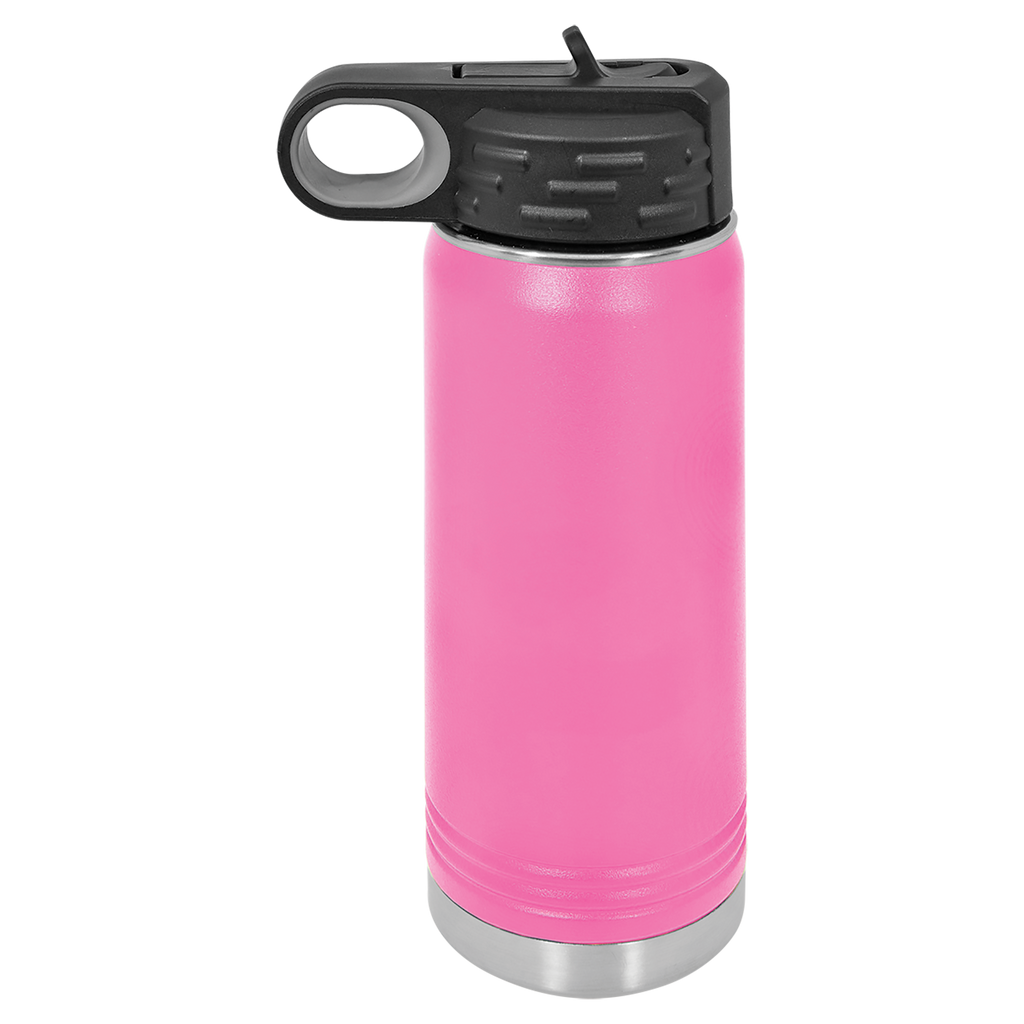 Pink 20 oz. Powder Coated Water Bottle blank-preview
