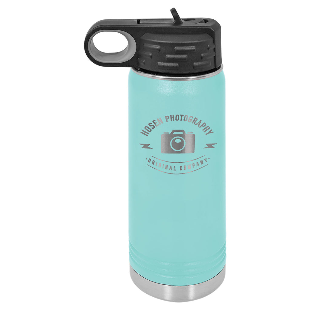 Teal 20 oz. Powder Coated Water Bottle