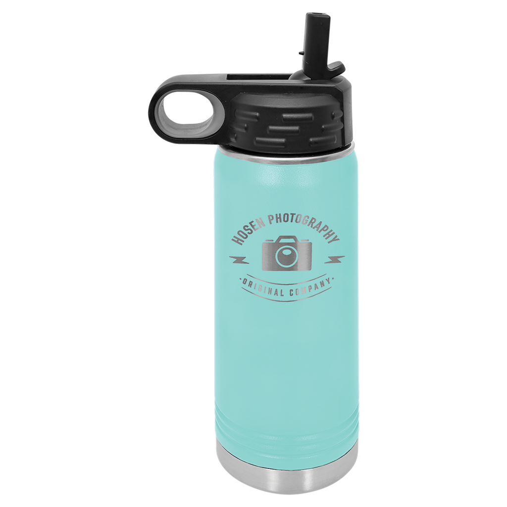 Teal 20 oz. Powder Coated Water Bottle