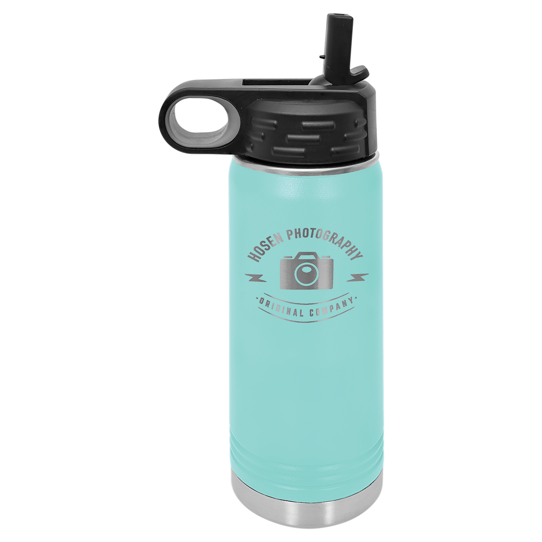 Teal 20 oz. Powder Coated Water Bottle
