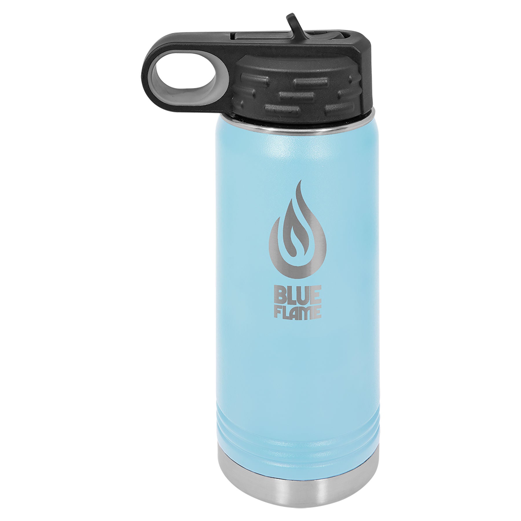 Light Blue 20 oz. Powder Coated Water Bottle