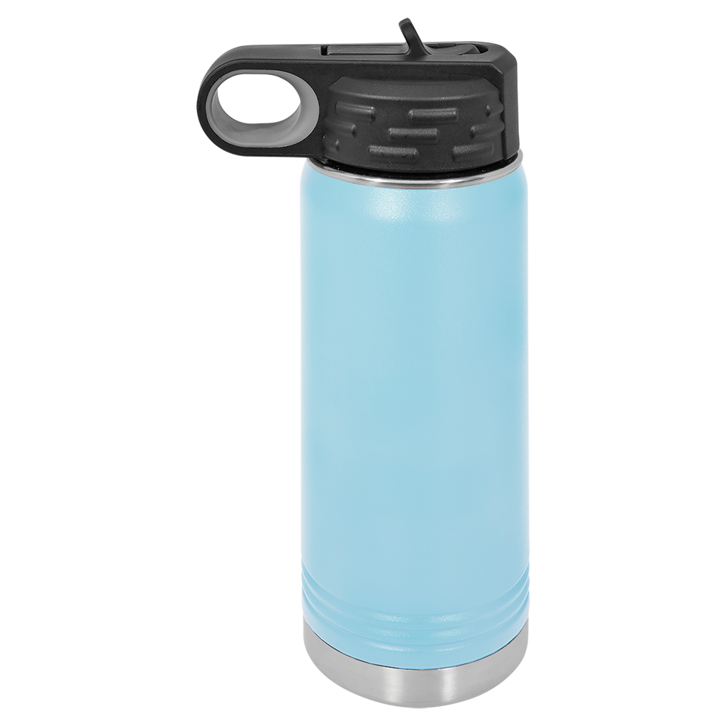 Light Blue 20 oz. Powder Coated Water Bottle blank-preview