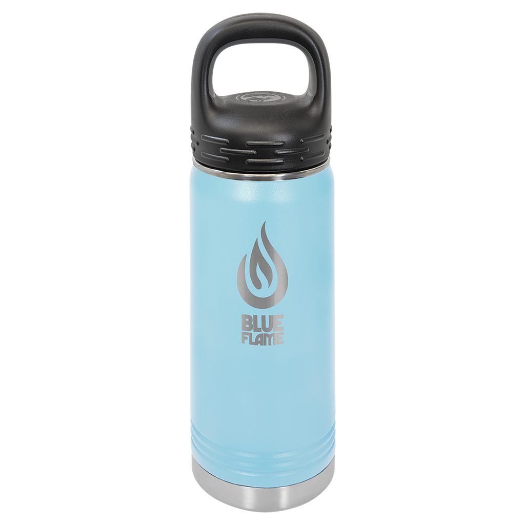 Light Blue 20 oz. Powder Coated Water Bottle