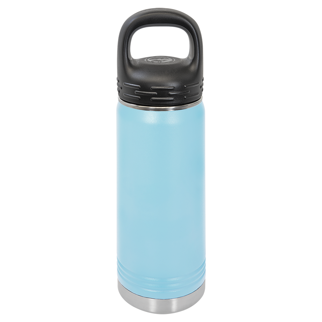 Light Blue 20 oz. Powder Coated Water Bottle