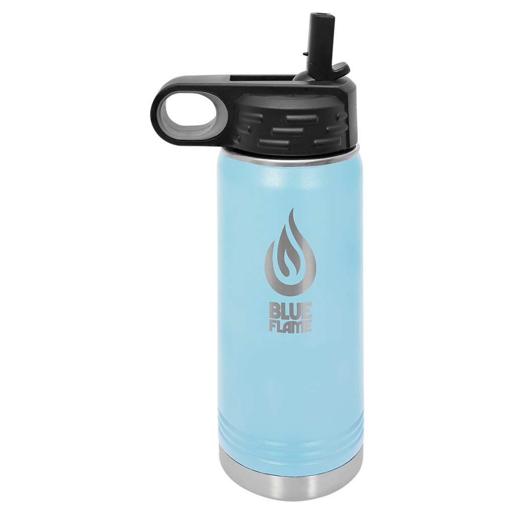 Light Blue 20 oz. Powder Coated Water Bottle