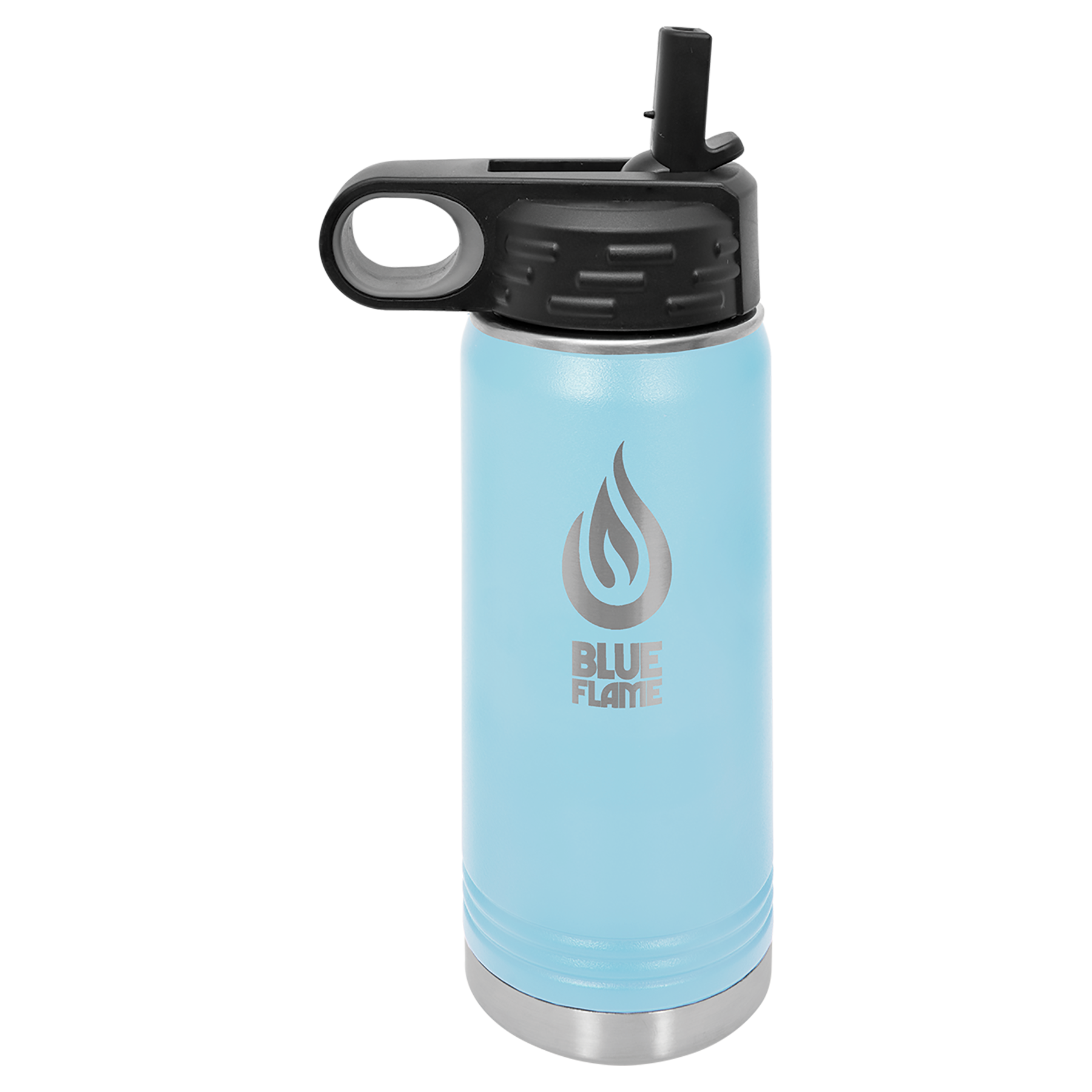 Light Blue 20 oz. Powder Coated Water Bottle