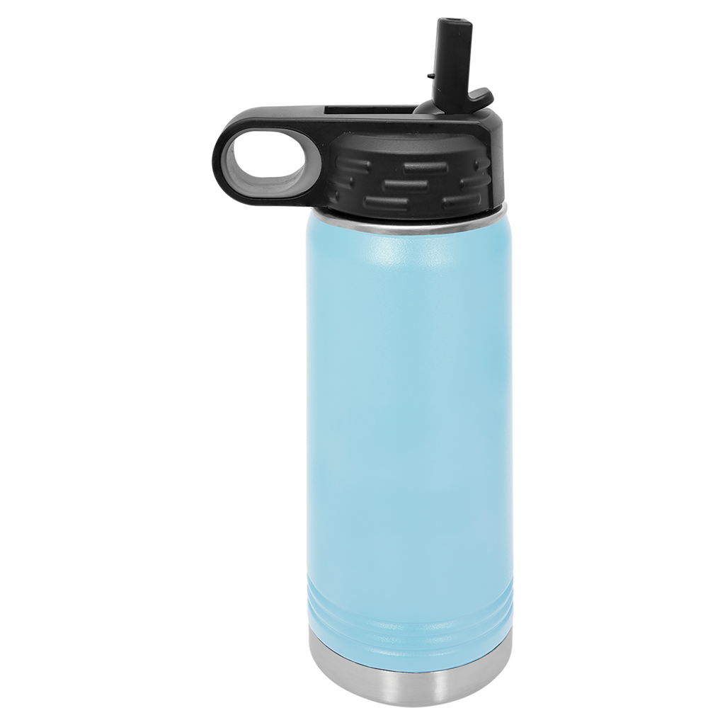 Light Blue 20 oz. Powder Coated Water Bottle