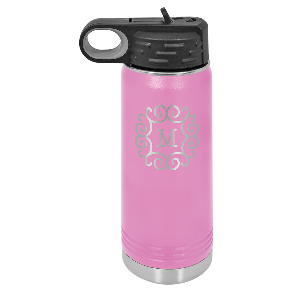 Light Purple 20 oz. Powder Coated Water Bottle