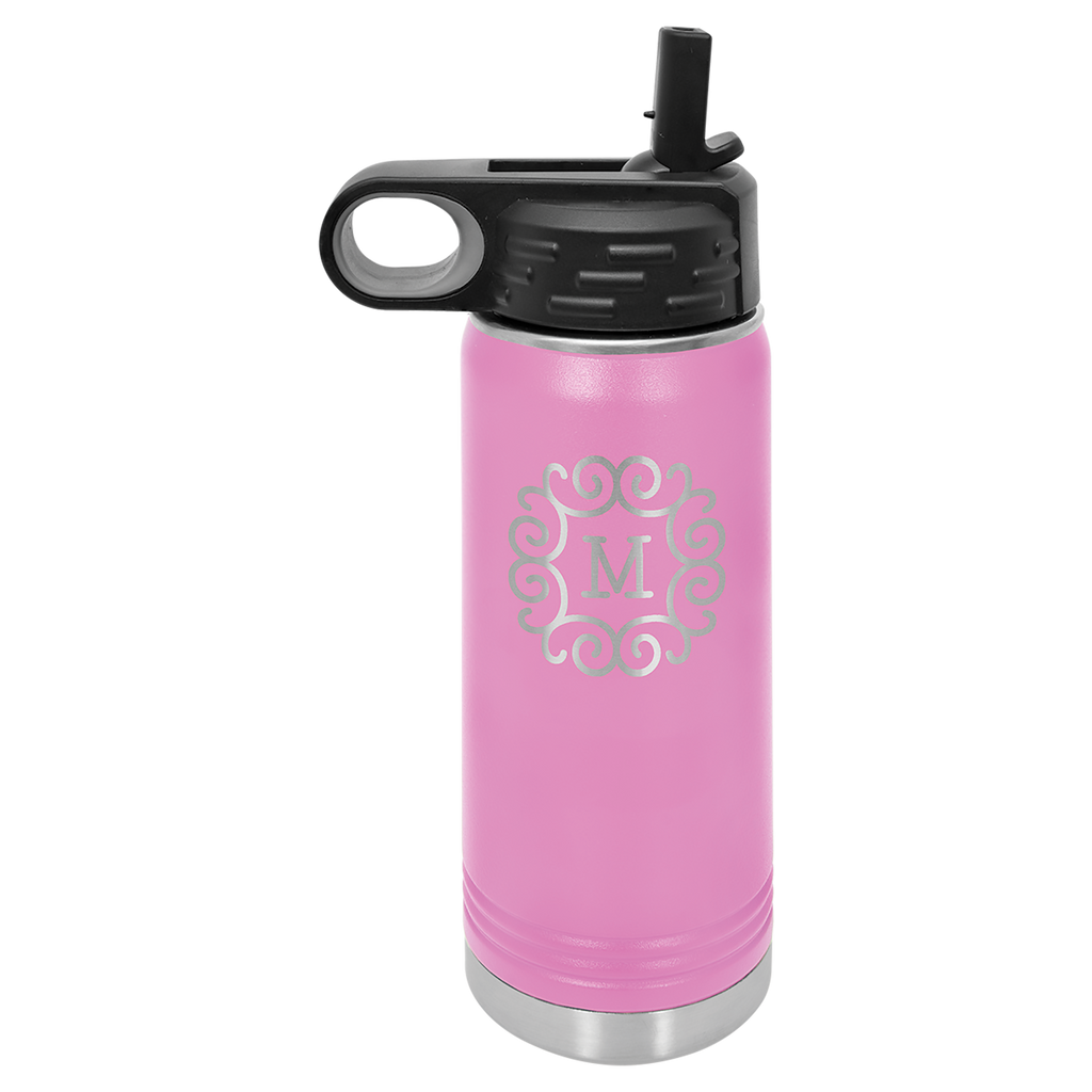 Light Purple 20 oz. Powder Coated Water Bottle