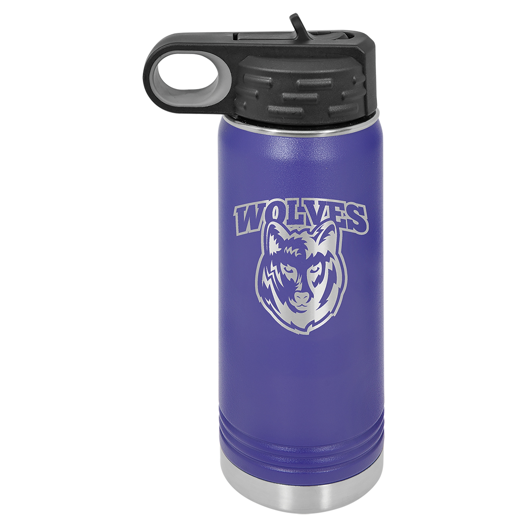 Purple 20 oz. Powder Coated Water Bottle