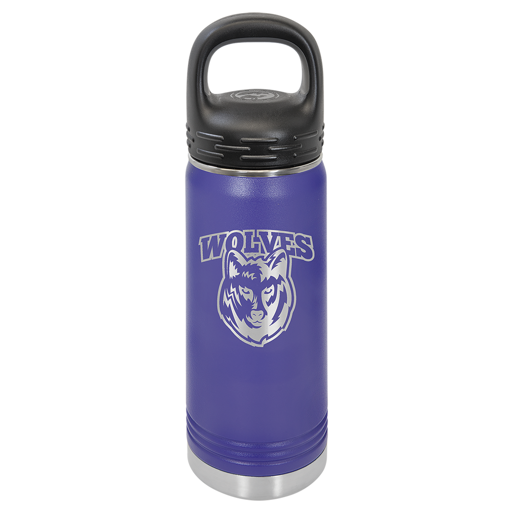 Purple 20 oz. Powder Coated Water Bottle