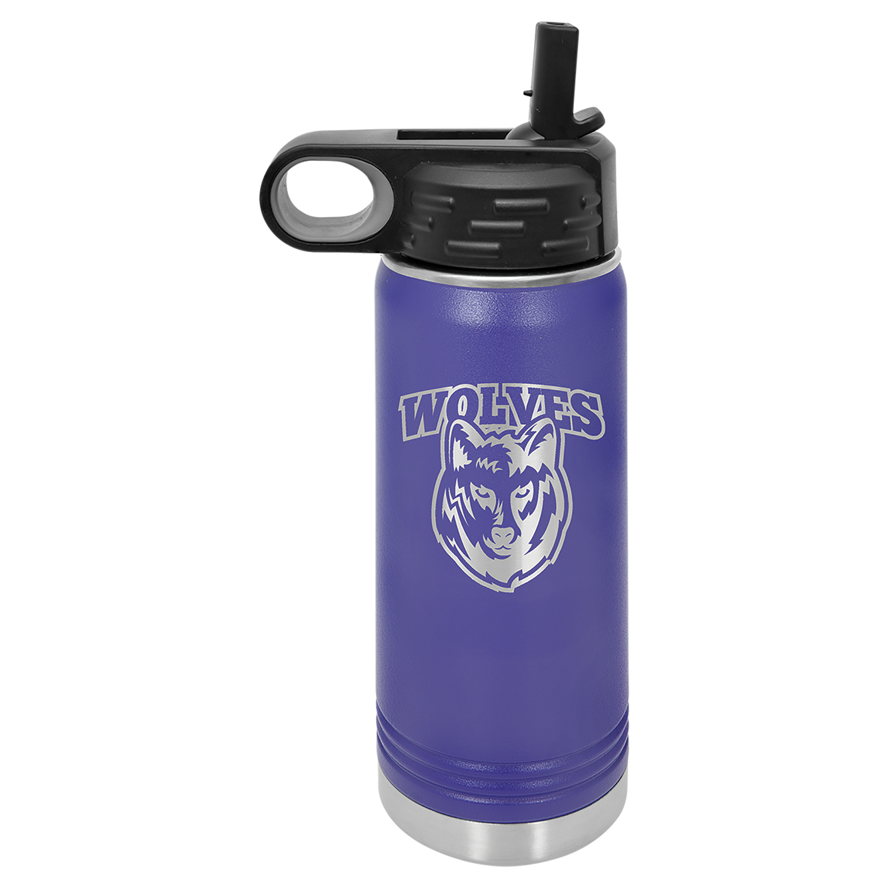 Purple 20 oz. Powder Coated Water Bottle