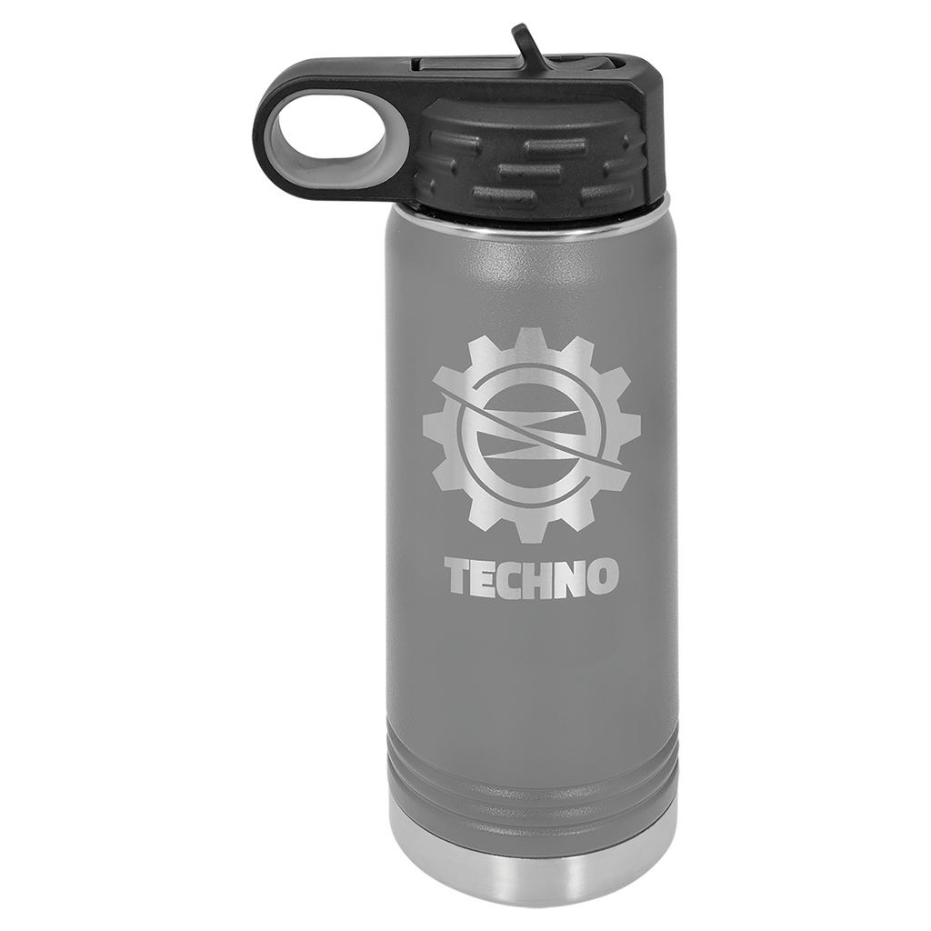 Dark Gray 20 oz. Powder Coated Water Bottle