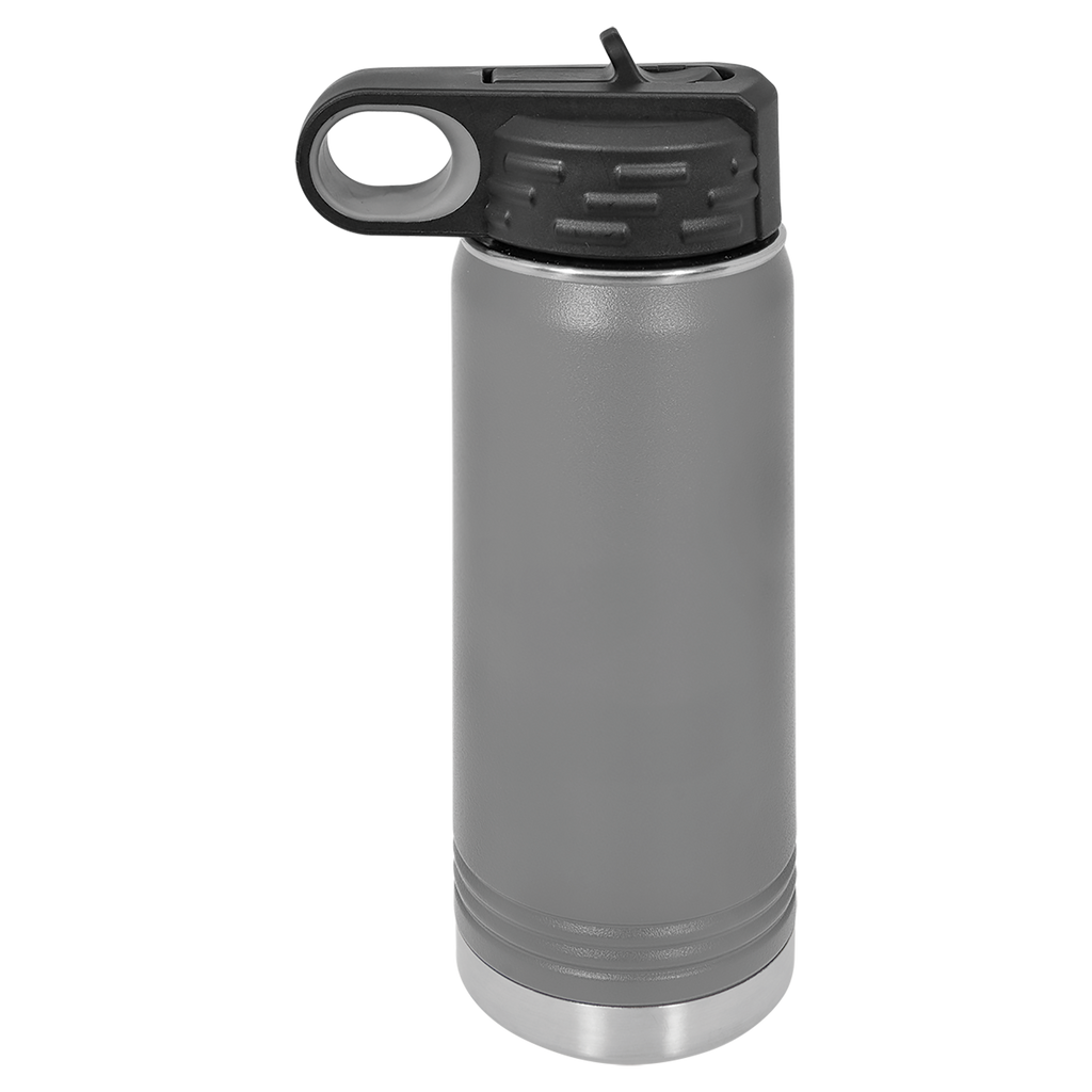 Dark Gray 20 oz. Powder Coated Water Bottle blank-preview