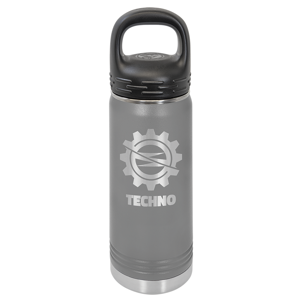 Dark Gray 20 oz. Powder Coated Water Bottle