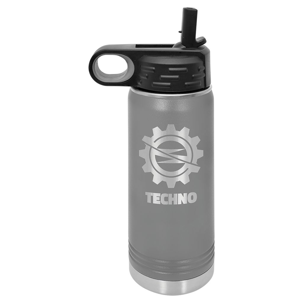 Dark Gray 20 oz. Powder Coated Water Bottle
