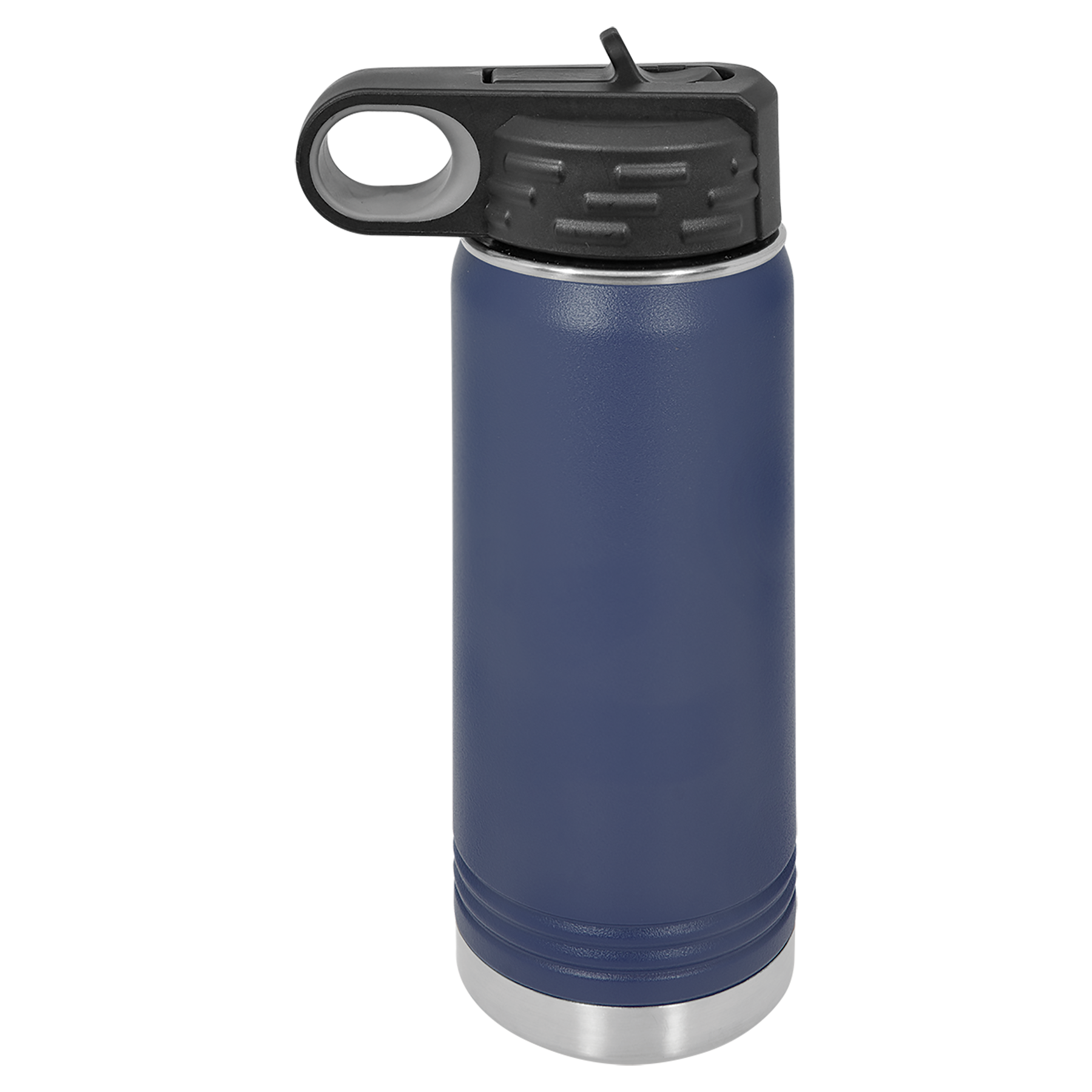 Navy Blue 20 oz. Powder Coated Water Bottle blank-preview