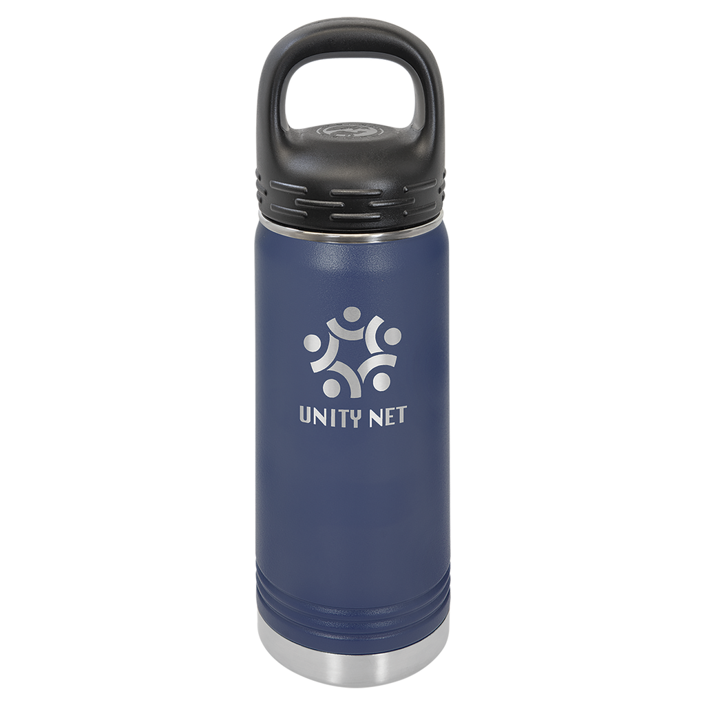 Navy Blue 20 oz. Powder Coated Water Bottle