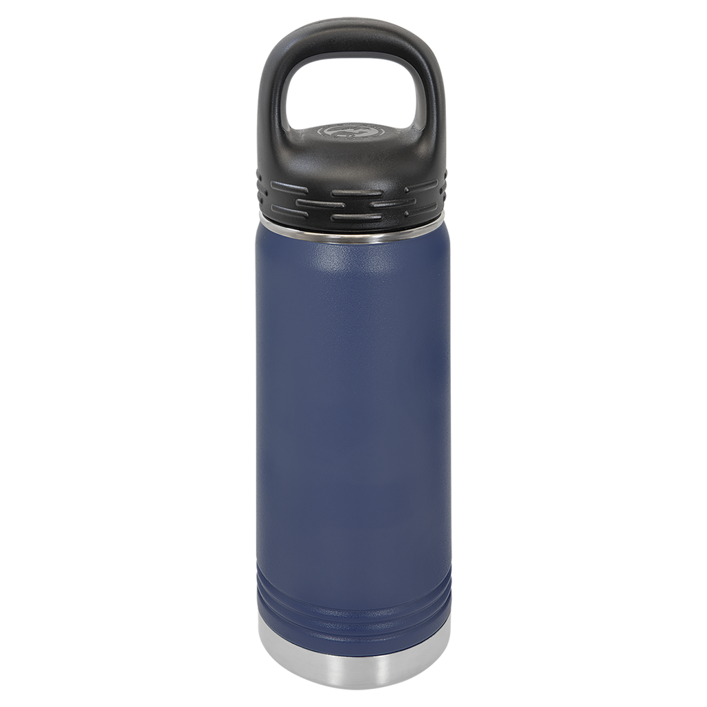 Navy Blue 20 oz. Powder Coated Water Bottle