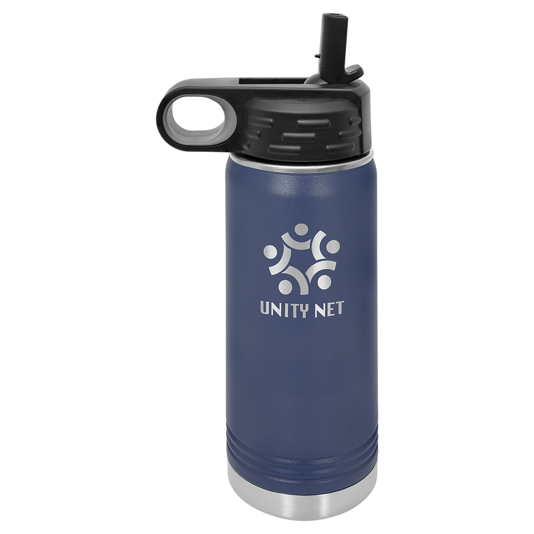 Navy Blue 20 oz. Powder Coated Water Bottle