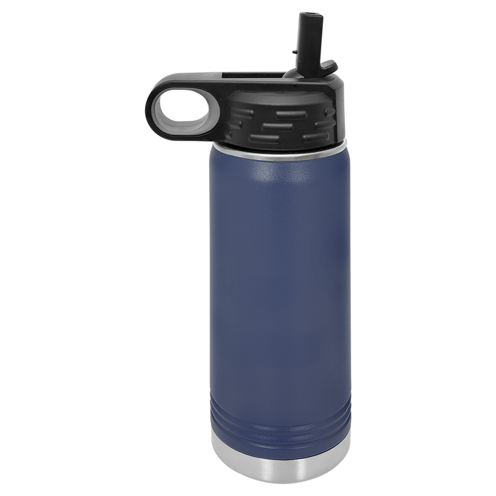 Navy Blue 20 oz. Powder Coated Water Bottle