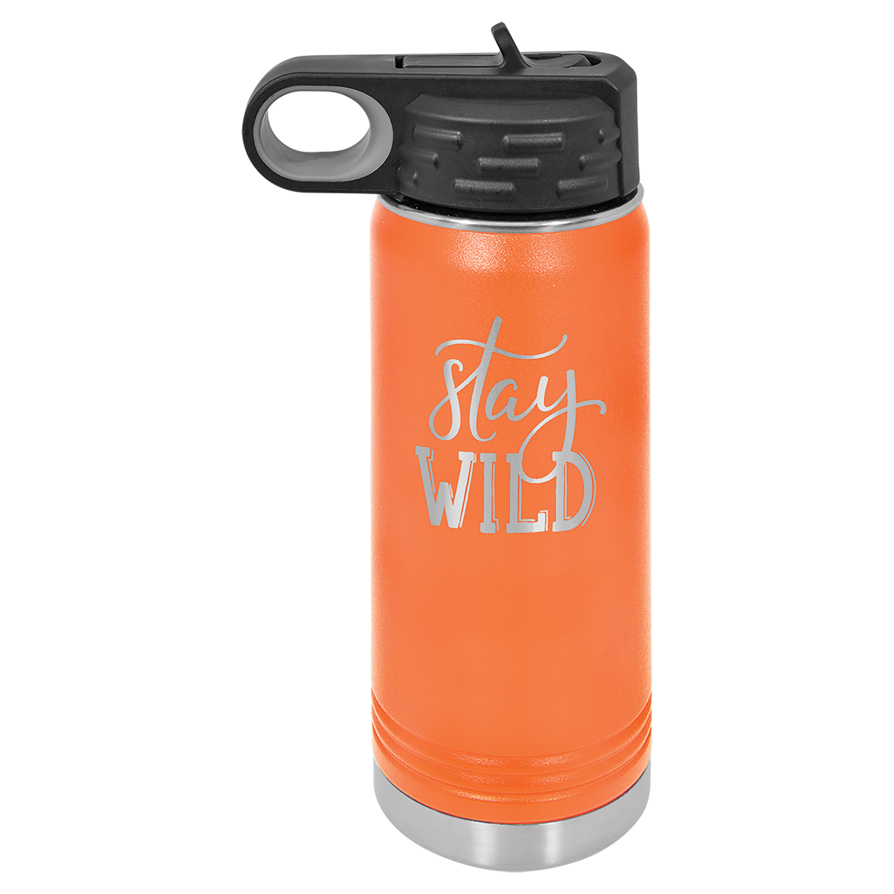 Orange 20 oz. Powder Coated Water Bottle