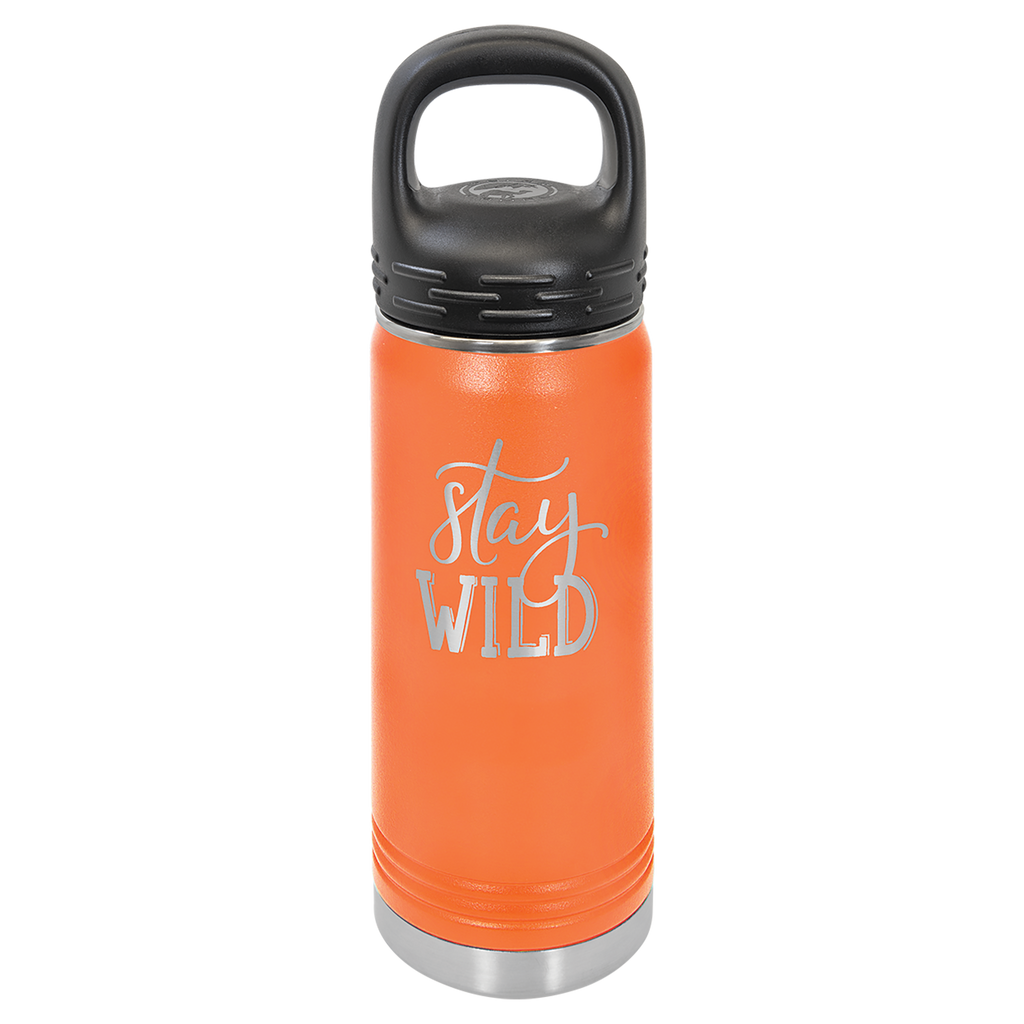 Orange 20 oz. Powder Coated Water Bottle