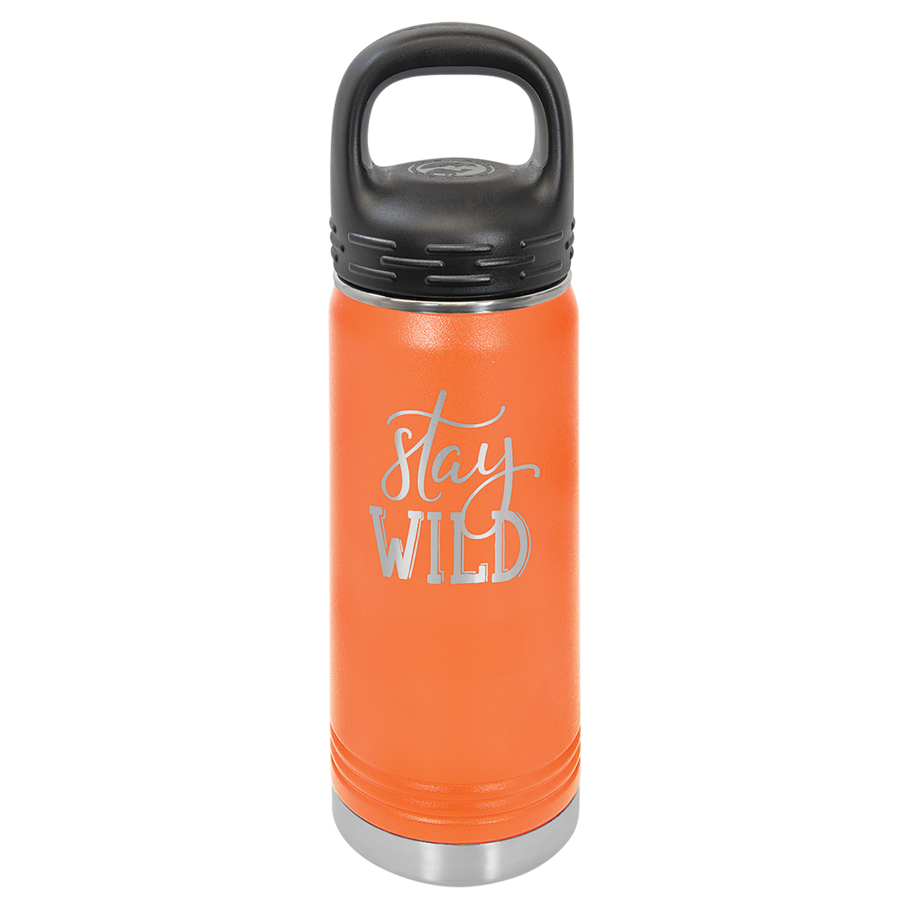 Orange 20 oz. Powder Coated Water Bottle