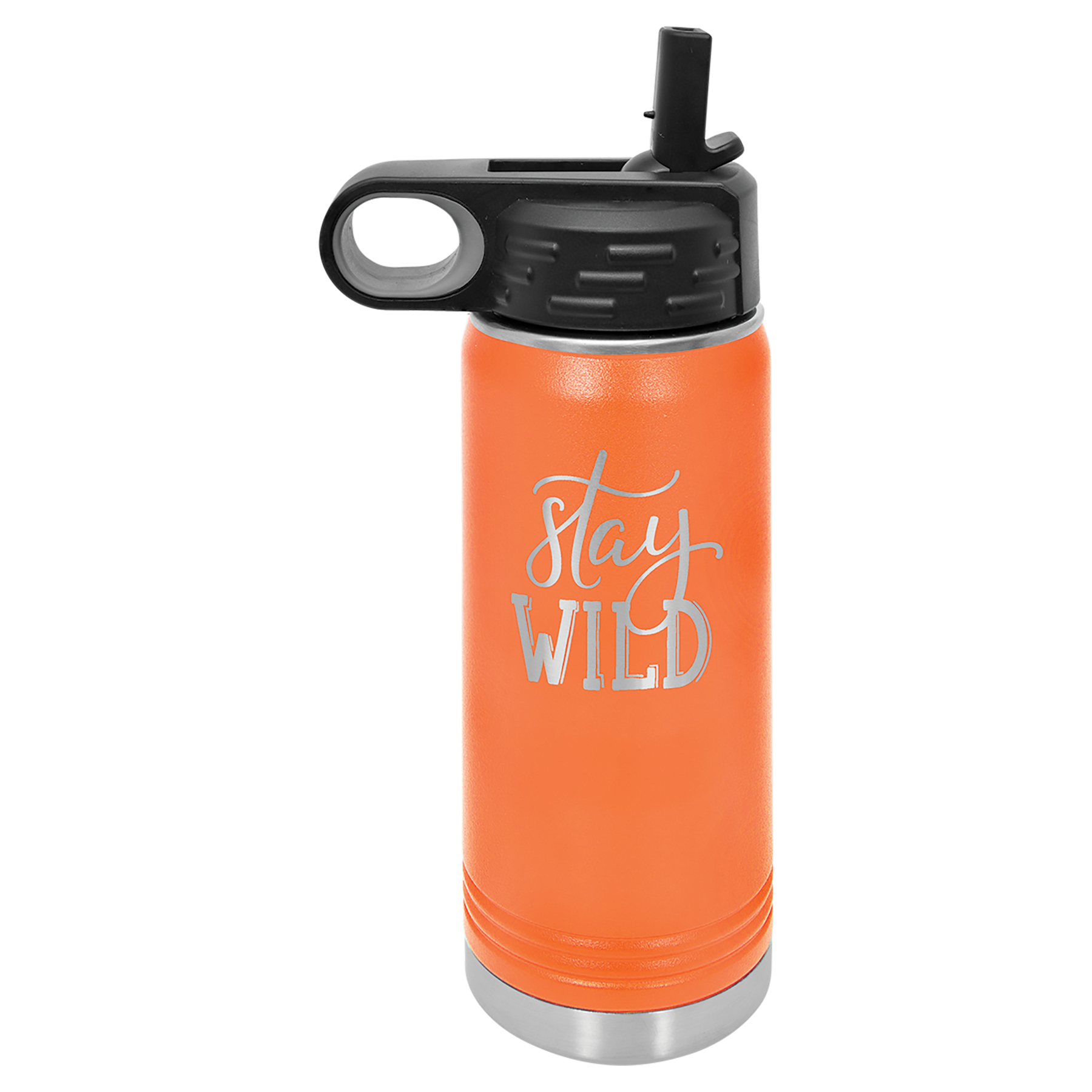 Orange 20 oz. Powder Coated Water Bottle