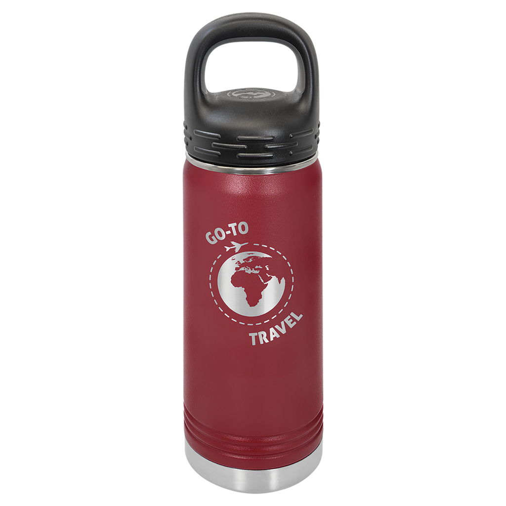 Maroon 20 oz. Powder Coated Water Bottle