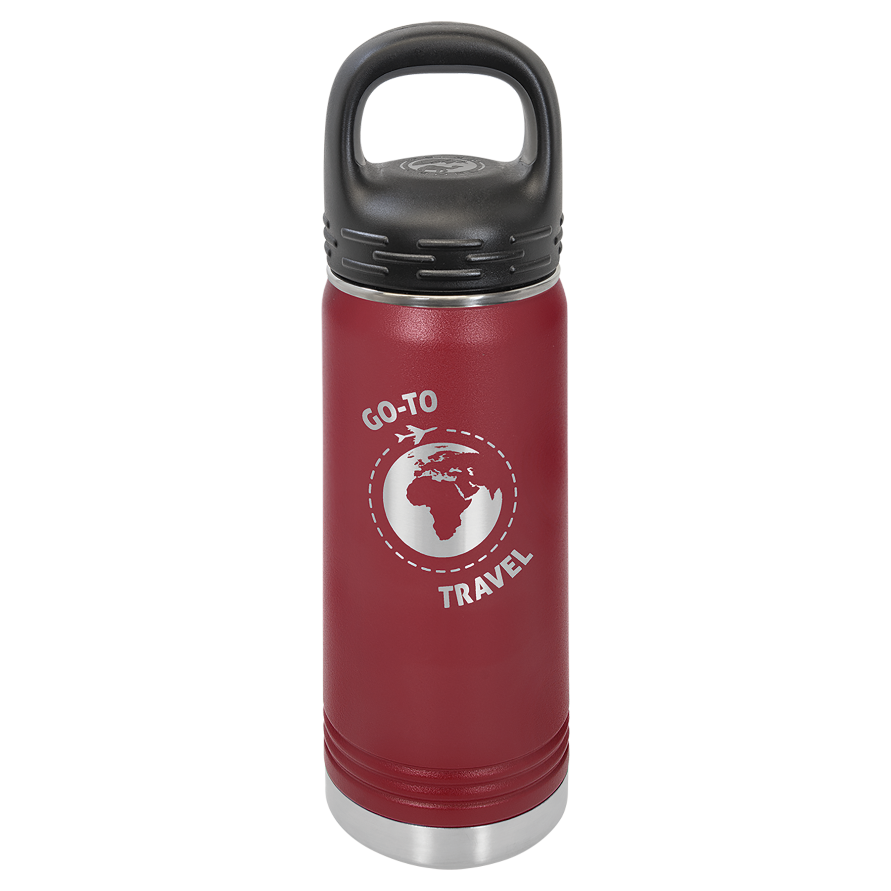 Maroon 20 oz. Powder Coated Water Bottle