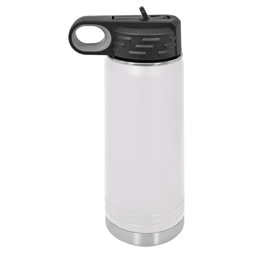White 20 oz. Powder Coated Water Bottle blank-preview