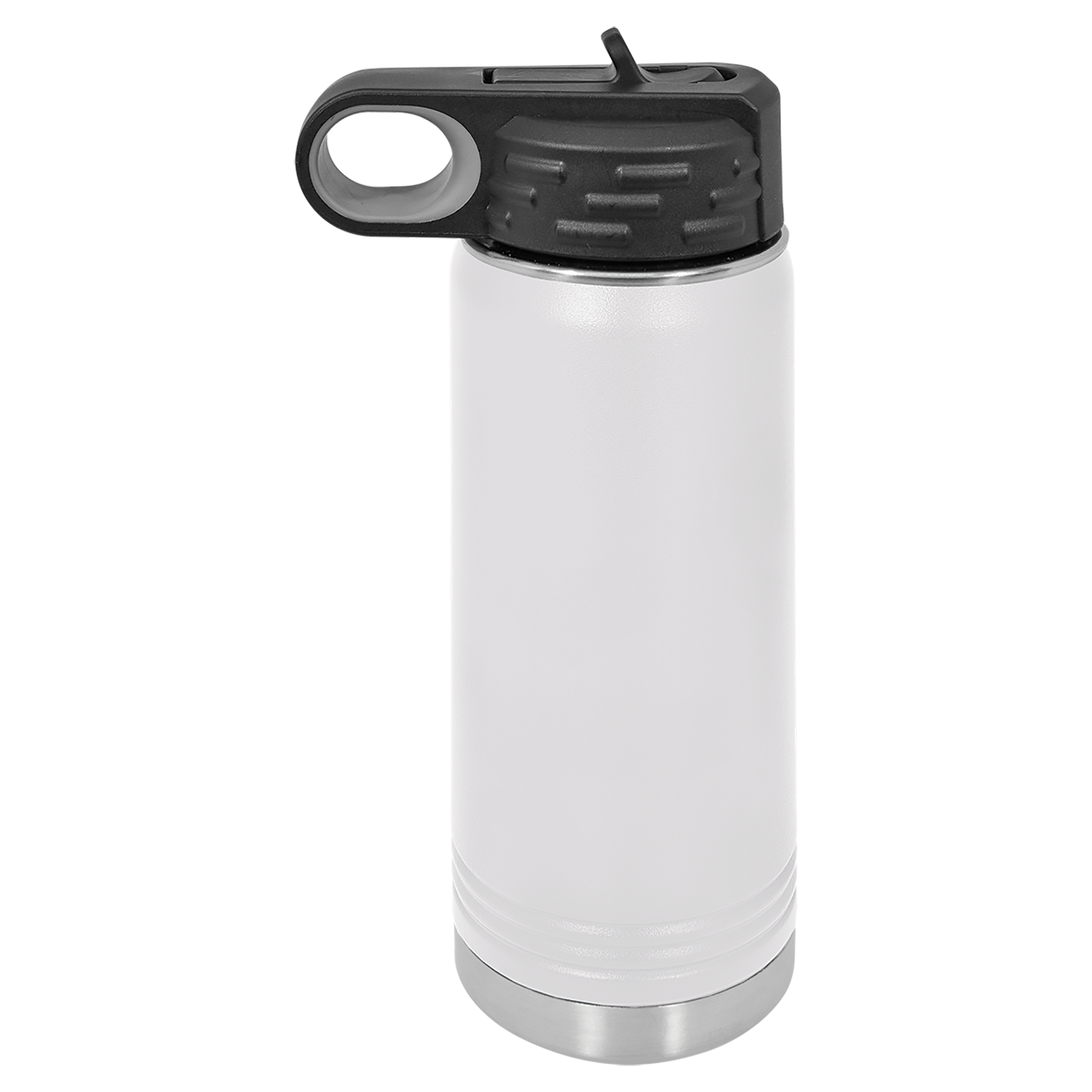 White 20 oz. Powder Coated Water Bottle blank-preview