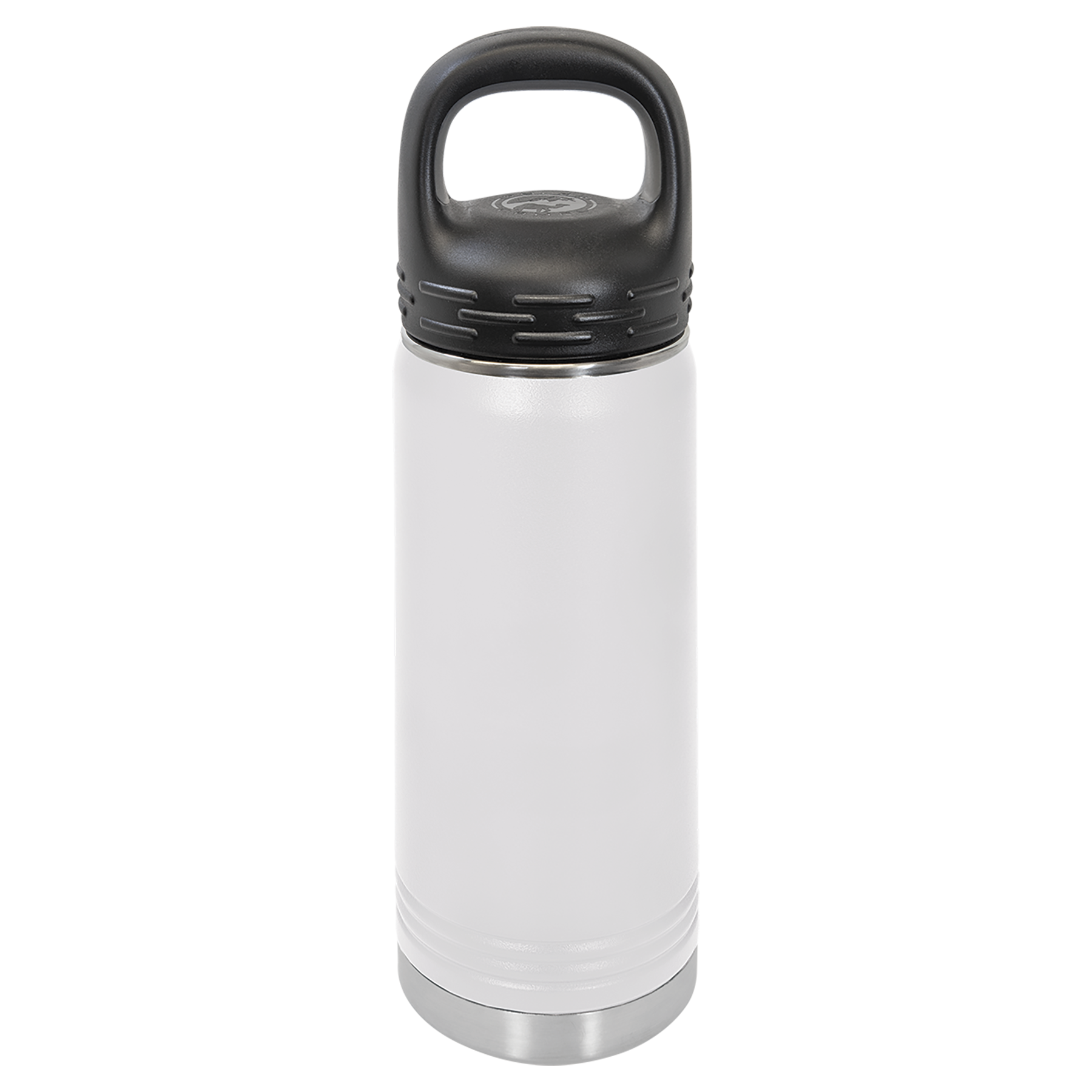 White 20 oz. Powder Coated Water Bottle