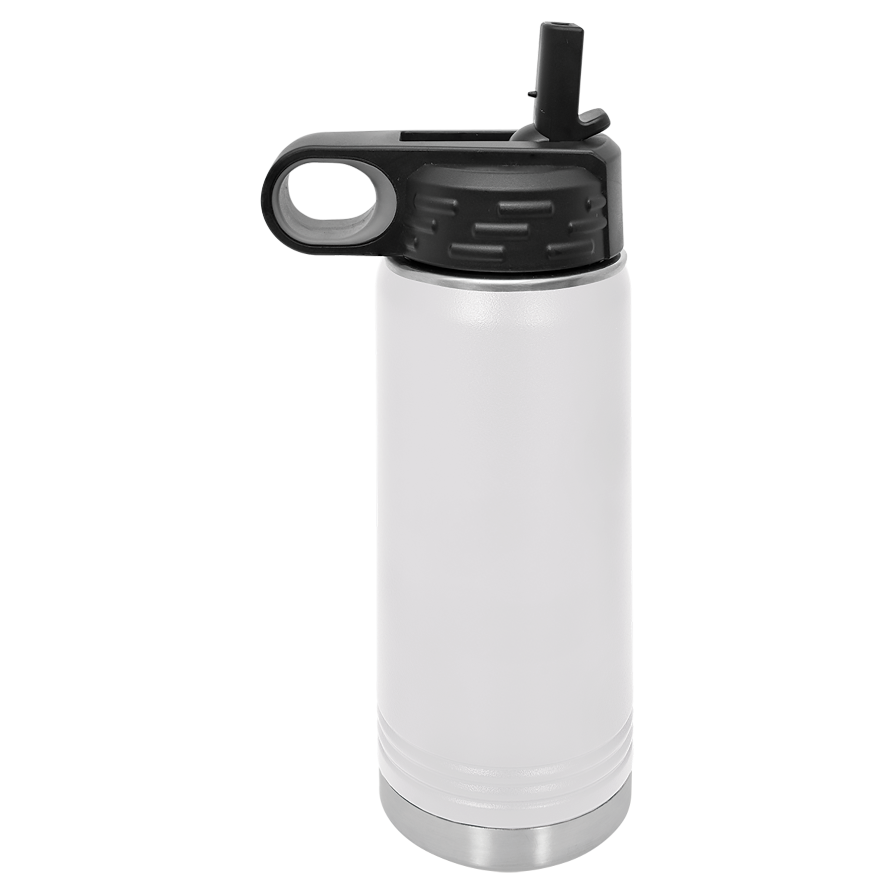 White 20 oz. Powder Coated Water Bottle