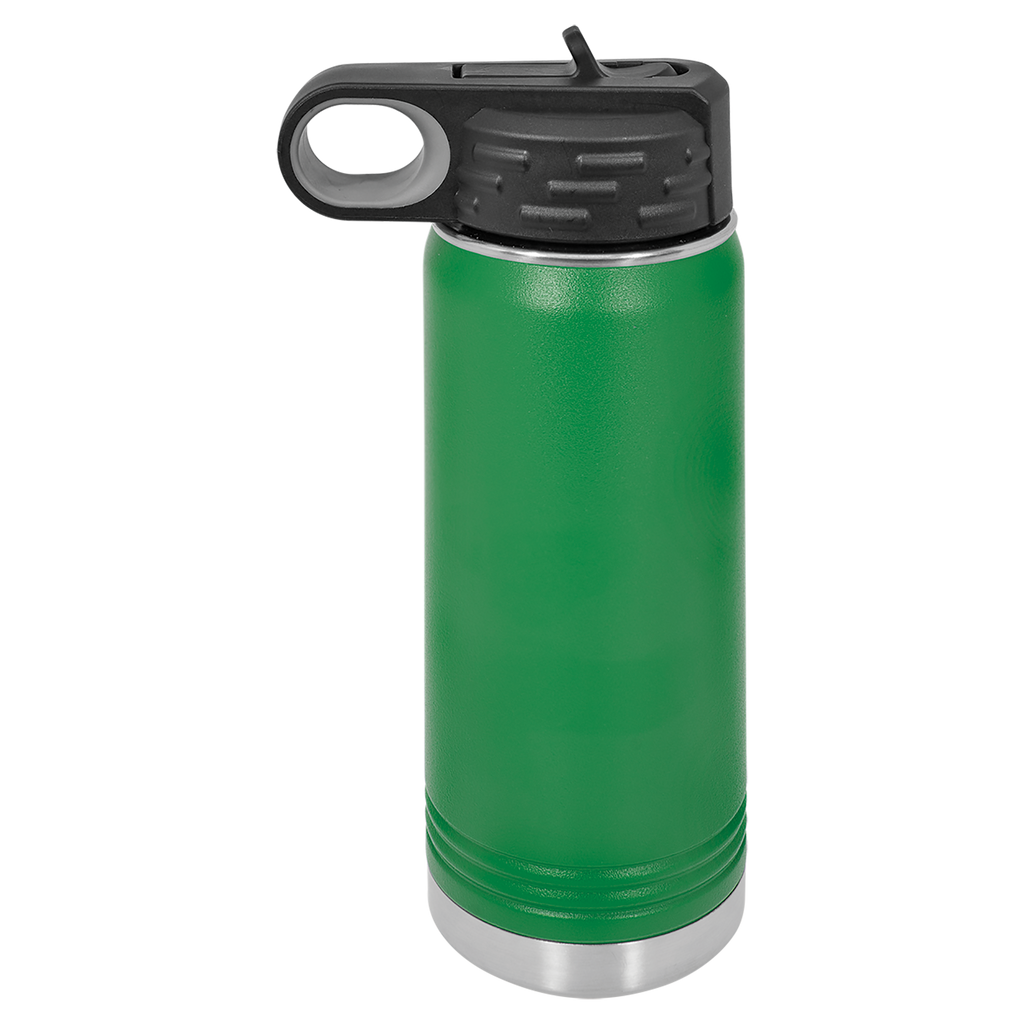 Green 20 oz. Powder Coated Water Bottle blank-preview