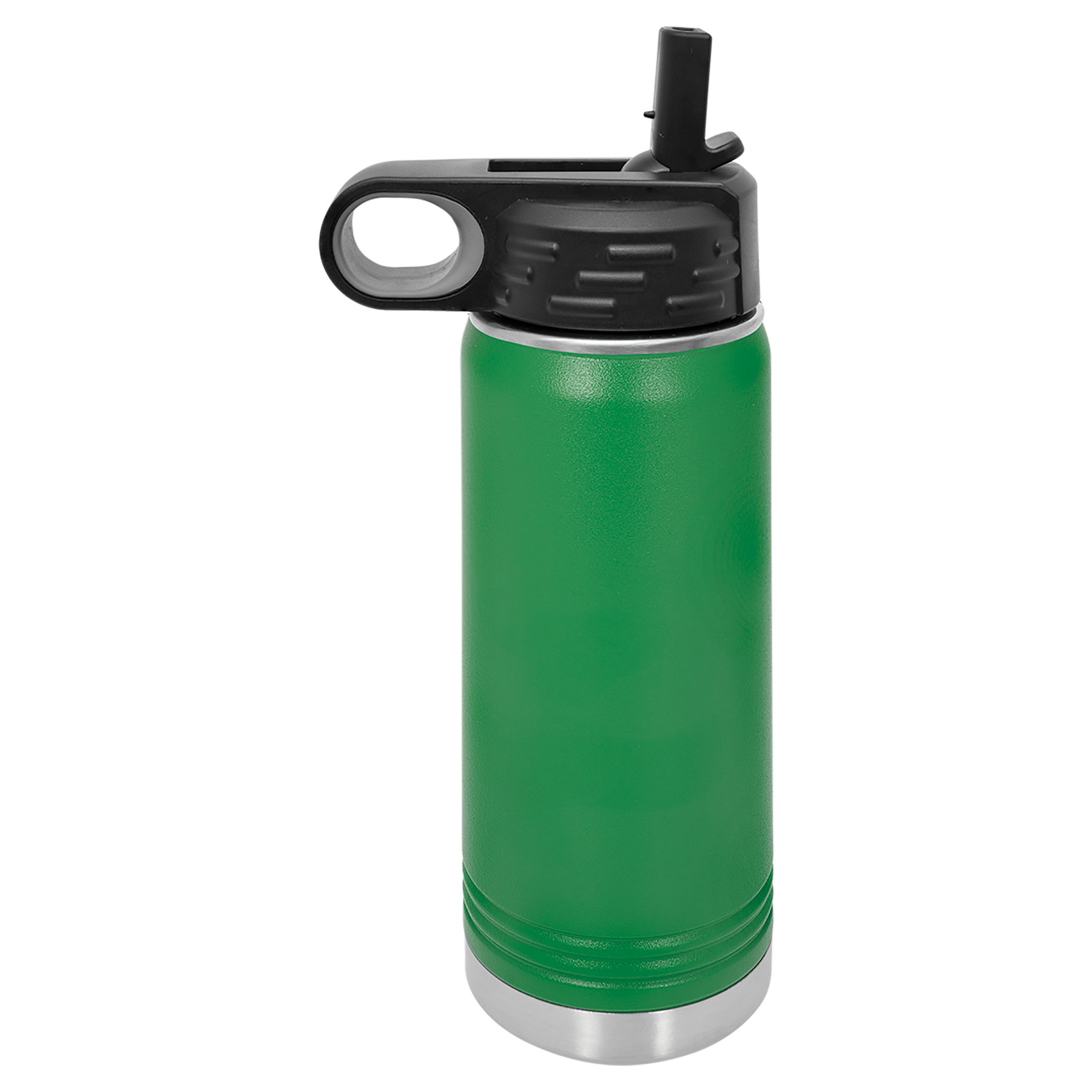 Green 20 oz. Powder Coated Water Bottle