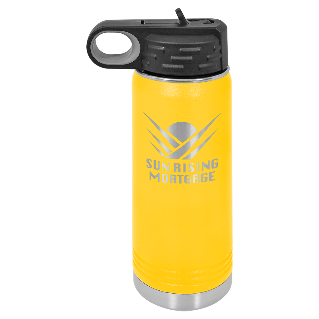 Yellow 20 oz. Powder Coated Water Bottle