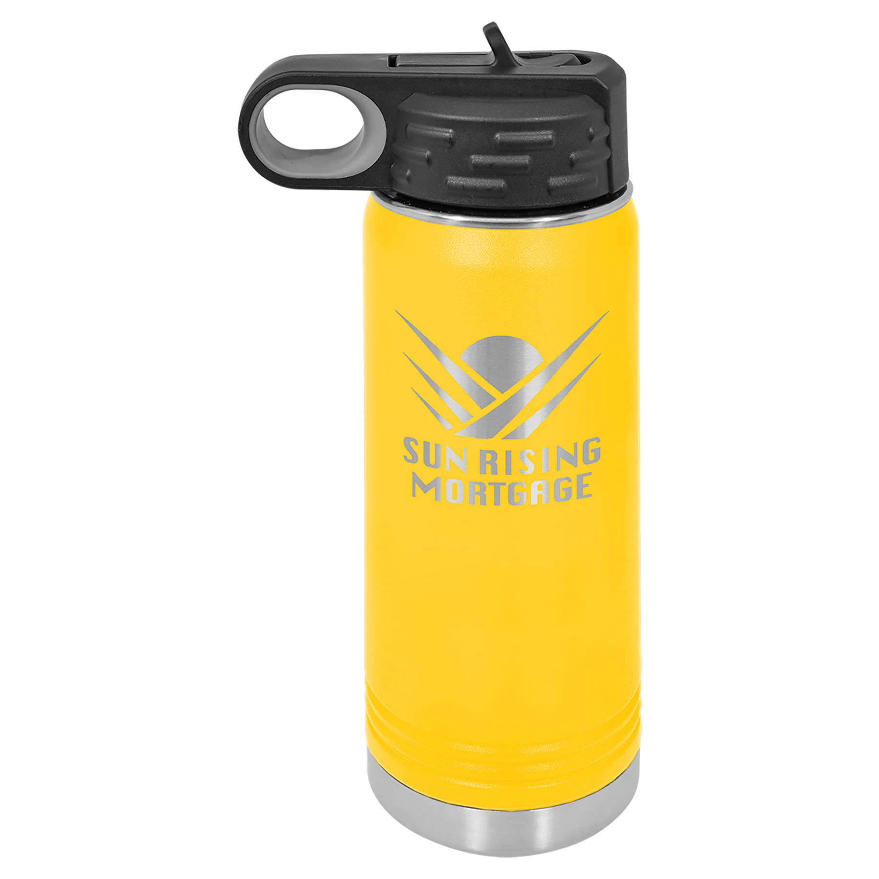 Yellow 20 oz. Powder Coated Water Bottle