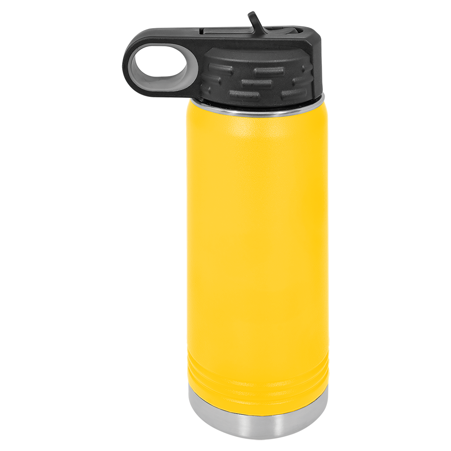 Yellow 20 oz. Powder Coated Water Bottle blank-preview