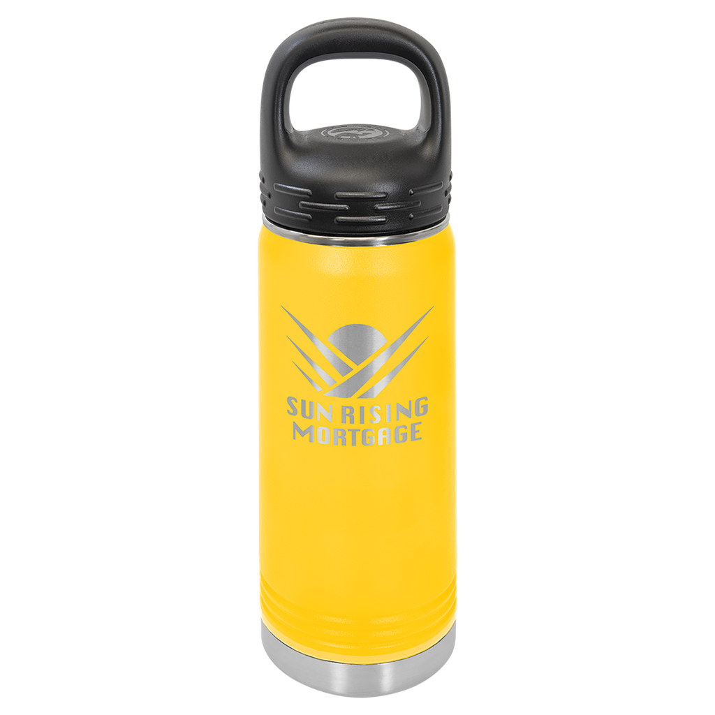 Yellow 20 oz. Powder Coated Water Bottle